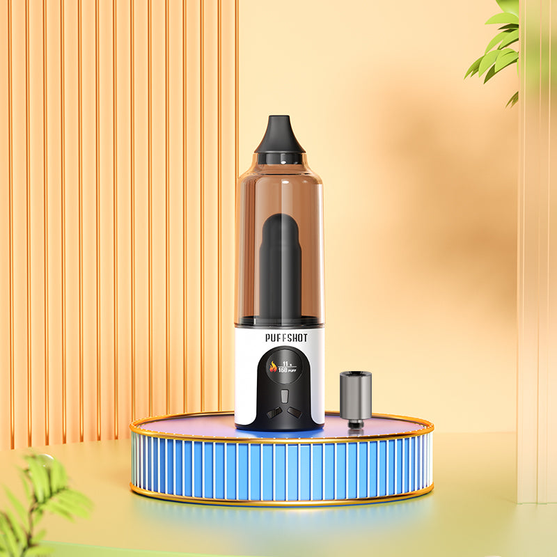 Puffshot Portable Easy-to-Use Vape Cup Blue for 510 Cartridge & Dab
