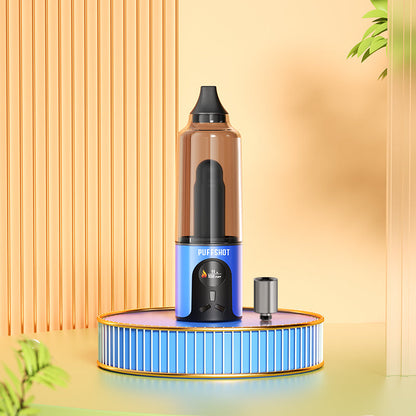 Puffshot Portable Easy-to-Use Vape Cup Blue for 510 Cartridge & Dab