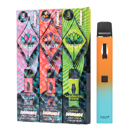 Purlyf Diamonds Live Resin Disposable 3G