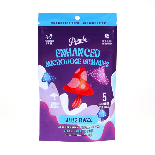 Purple Magic Enhanced Microdose Mushroom Gummies | (5ct) 3000mg