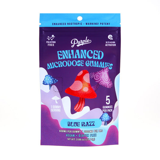 Purple Magic Enhanced Microdose Mushroom Gummies | (5ct) 3000mg