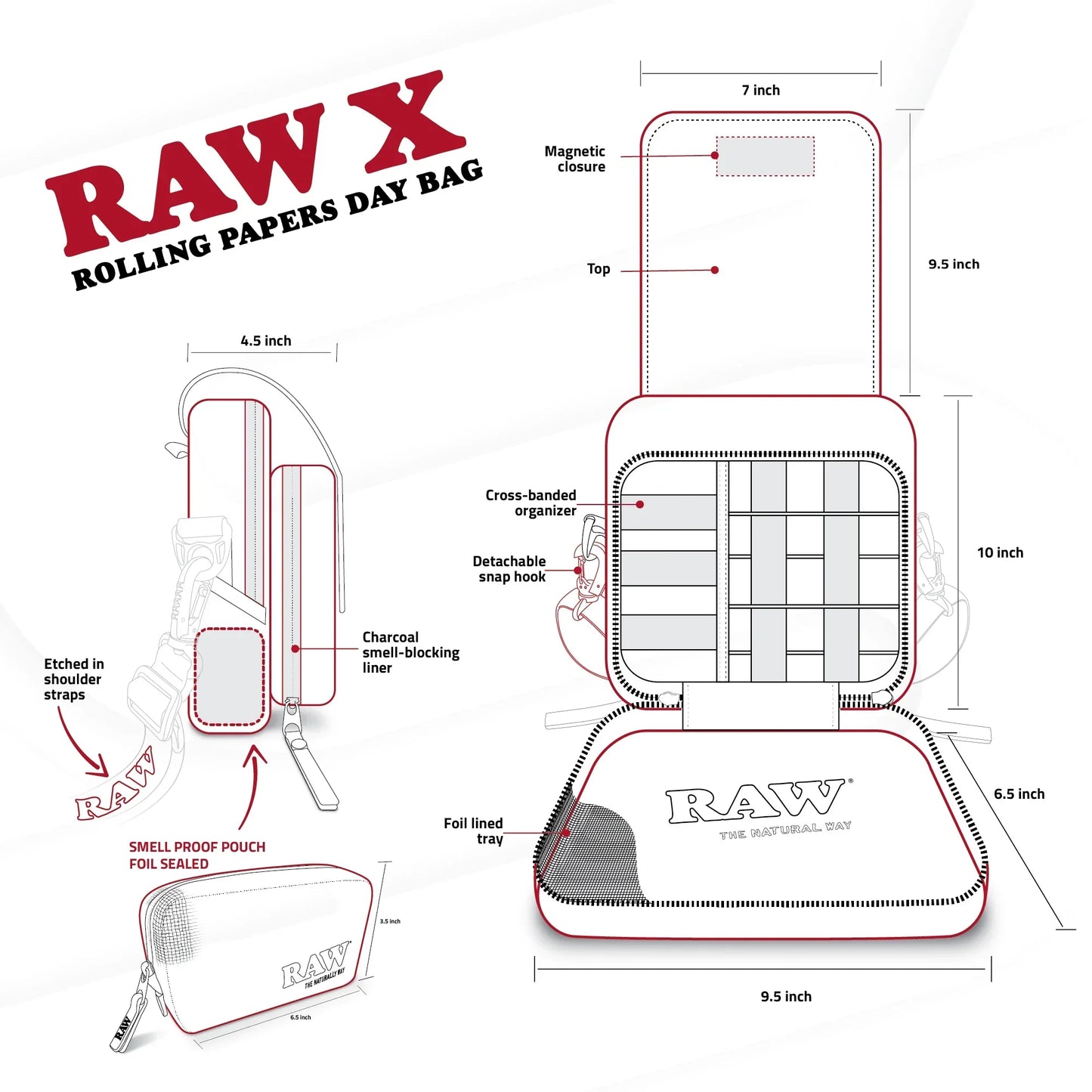 RAW x Rolling Papers Day Bag V2