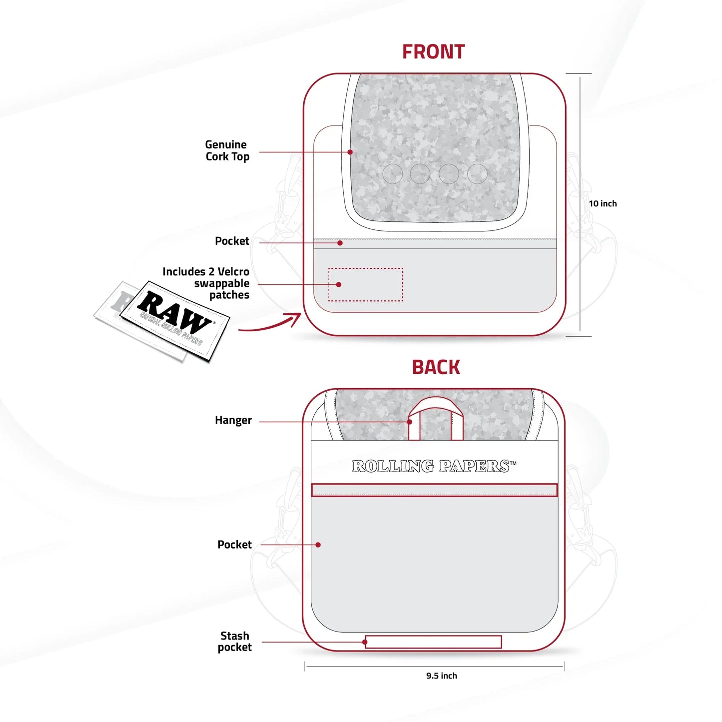RAW x Rolling Papers Day Bag V2