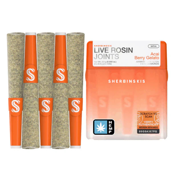 Sherbinskis Live Rosin Joints 2.5G | 5ct