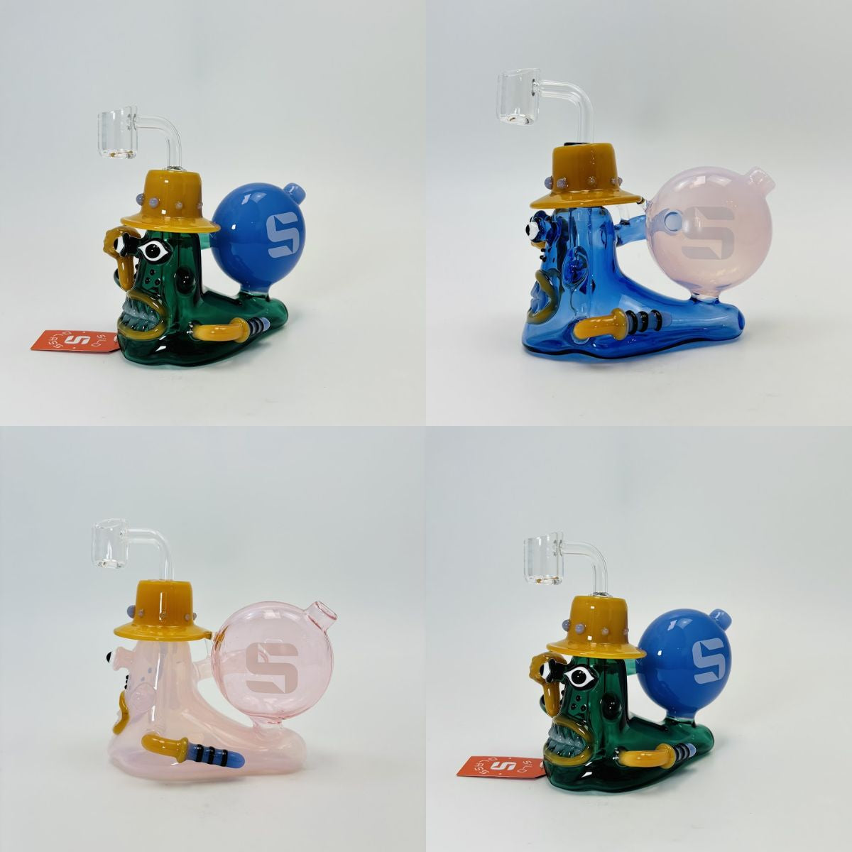 Silo Glass - Snail King Waterpipe - 6 Inches