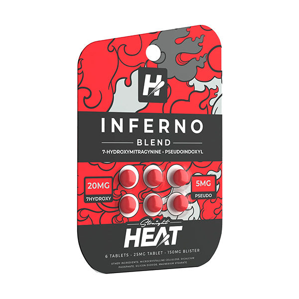 Straight Heat Inferno Blend 7OH + Pseudo Tablets | 6 Count