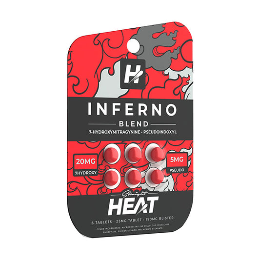 Straight Heat Inferno Blend 7OH + Pseudo Tablets | 6 Count