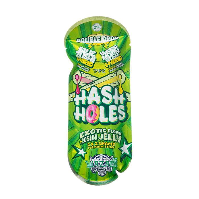 WAZABI EXOTICS 2G HASH HOLE DOUBLE DROP PREROLLS 2CT