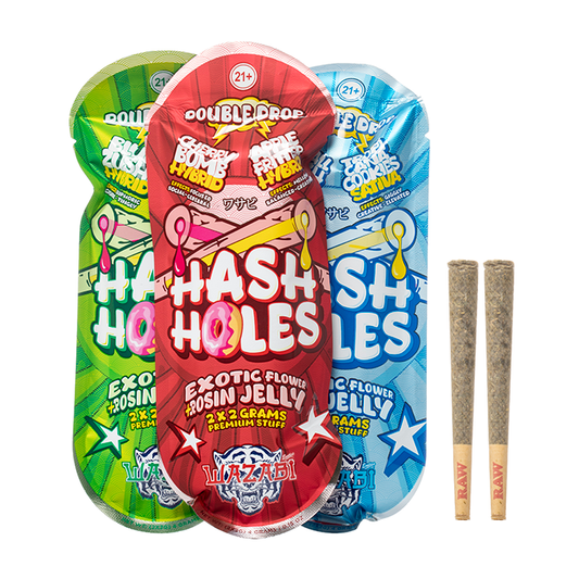 WAZABI EXOTICS 2G HASH HOLE DOUBLE DROP PREROLLS 2CT