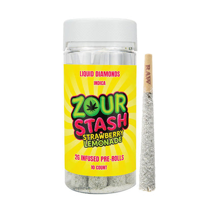 Zour Stash Liquid Diamond Pre-Rolls | (10ct) 20g