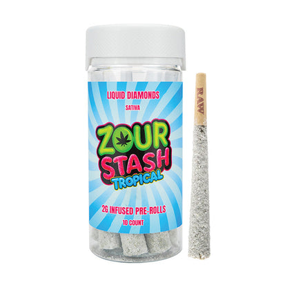 Zour Stash Liquid Diamond Pre-Rolls | (10ct) 20g